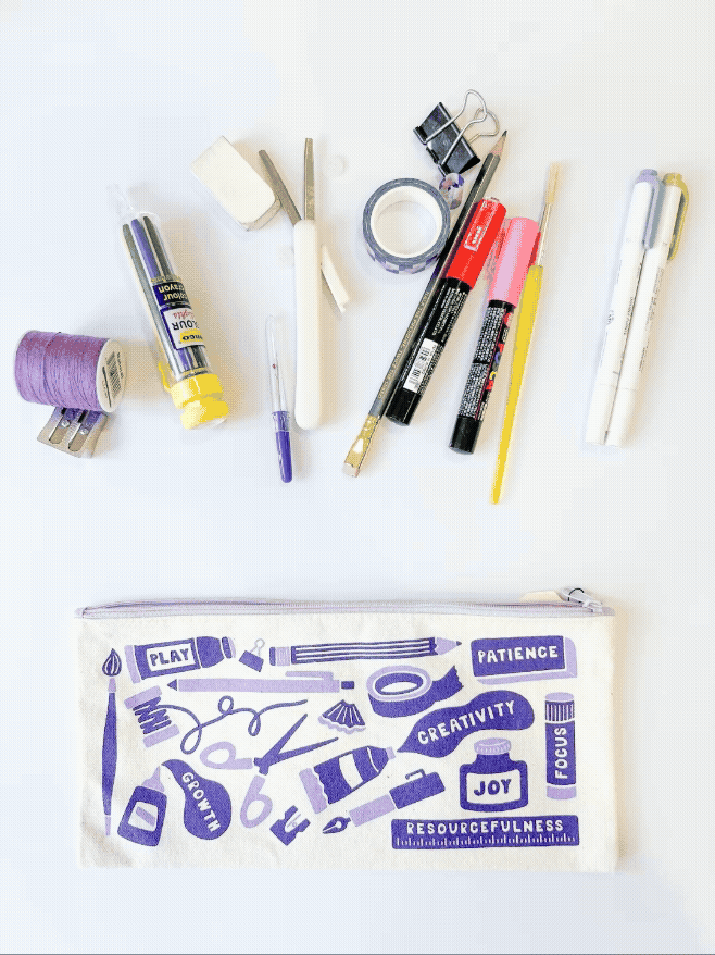 Creative Tools Canvas Zipper Pouch