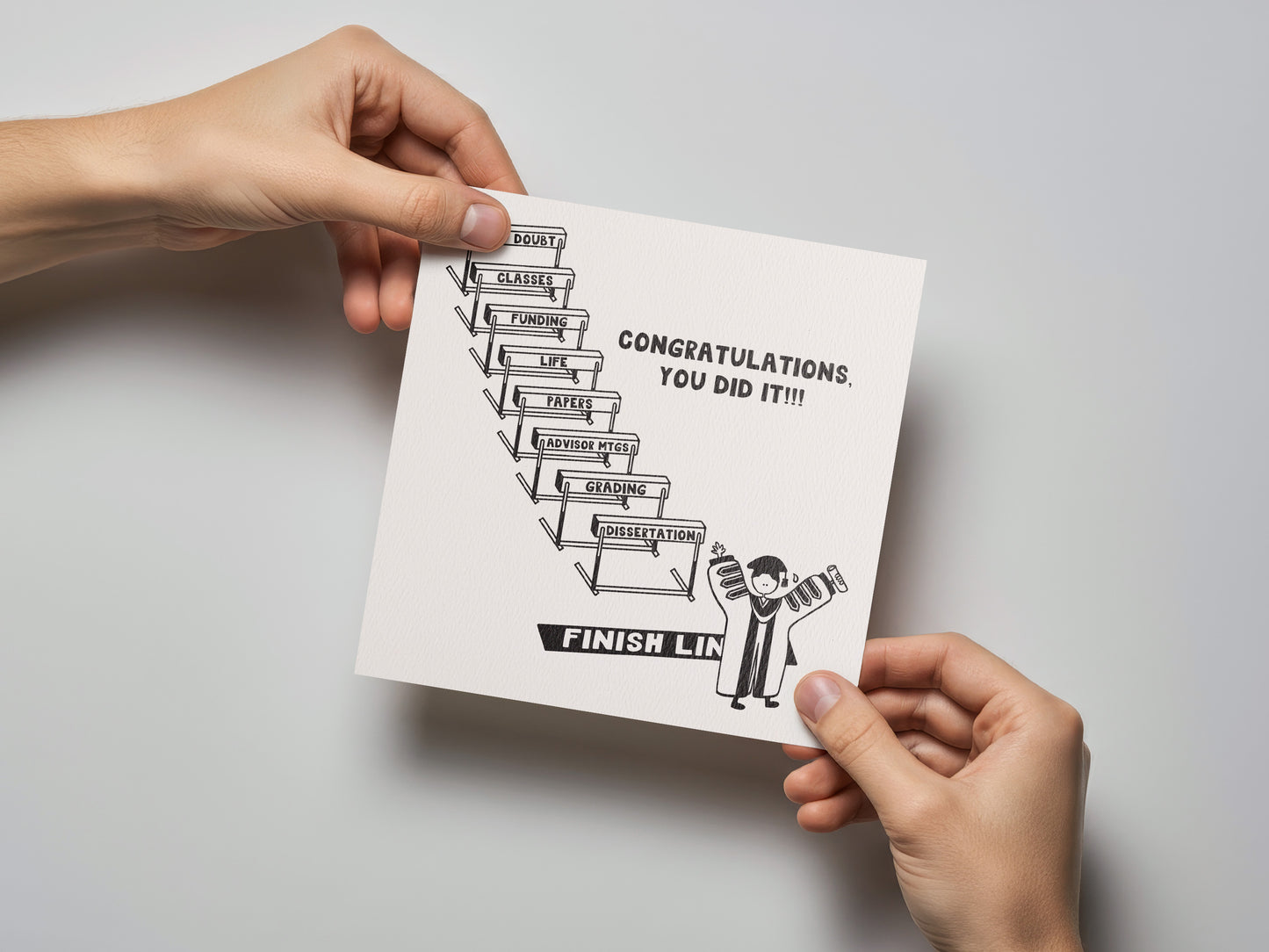 Congratulations You Did It Ph.D. Graduation Card - additional product photo 2