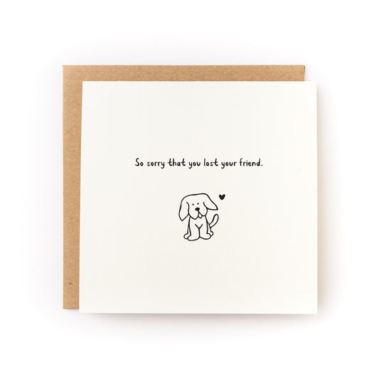 Lost Dog Friend Sympathy Card