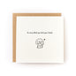 Lost Dog Friend Sympathy Card with simple dog illustration and text "So sorry that you lost your friend" on front.