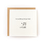 Lost Cat Friend Sympathy Card with simple cat illustration and message on white letterpress card with kraft envelope.