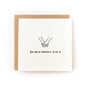 You Are So Important To Me Letterpress Card with hand-drawn holding hands and kraft envelope on white background