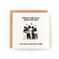 Families Come in all Shapes Letterpress Card with diverse family illustration and heartfelt text on folded white card