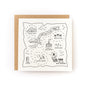 Treasure Map Valentine's Day Letterpress Card with hand-drawn map and treasure theme on luxe white cardstock.