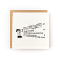 Cheering You On Letterpress Card with encouraging handwritten message and illustration on soft white cardstock with kraft envelope.