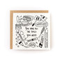 You Have All The Tools You Need Letterpress Card with hand-drawn tools and motivational phrases on white cardstock