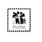 Black and white illustration of five people standing side by side with their arms around each other, framed by a checkered border and the phrase "there is nothing we can't achieve together" beneath them.