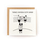 Thanks For Being In My Corner Letterpress Card with boxing ring illustration and supportive message on soft white cardstock