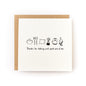 Thanks For Taking Such Good Care of Me Letterpress Card with kitchen utensils and flowers on white cardstock.