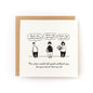 Fall Apart Without You Letterpress Card showing three coworkers with questions appreciating their value.