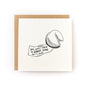 Pretty Good Year Letterpress Card with a fortune cookie design and blank inside, paired with a recycled kraft envelope.