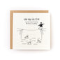 Doing the Hard Scary Thing Encouragement Letterpress Card with tightrope walker and sharks design celebrating bravery.