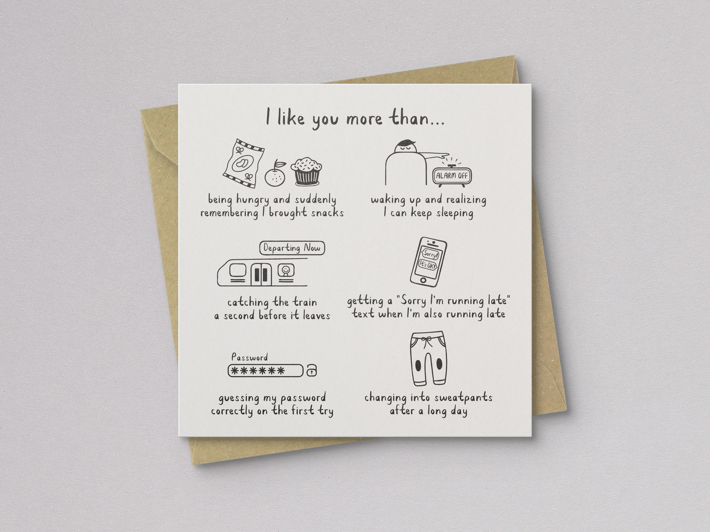 I Like You More Than... Love & Friendship Card - additional product photo 1