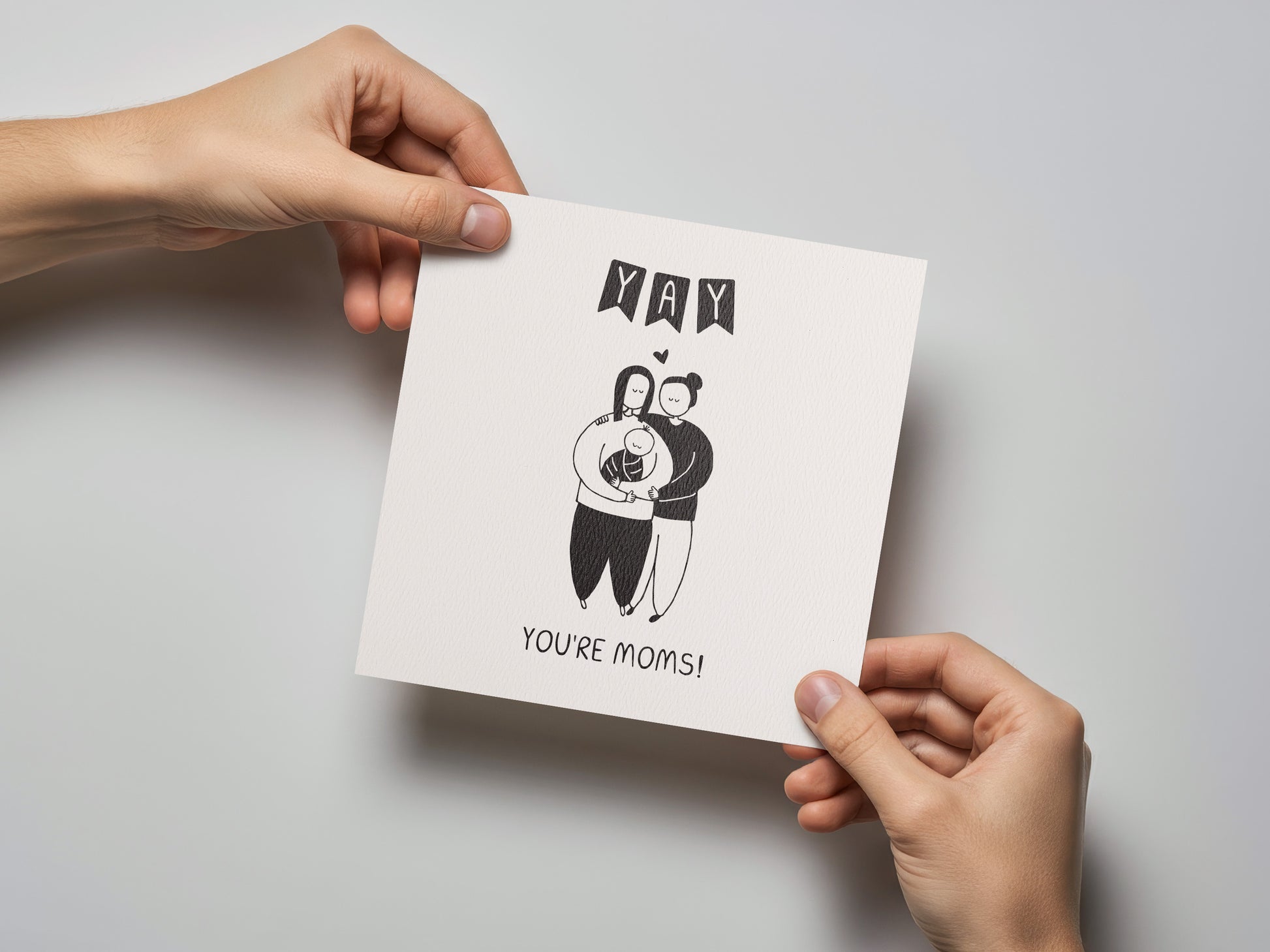 Yay You're Moms New Baby Card - additional product photo 2