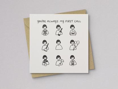 You're My First Call Love & Friendship Card - additional product photo 1