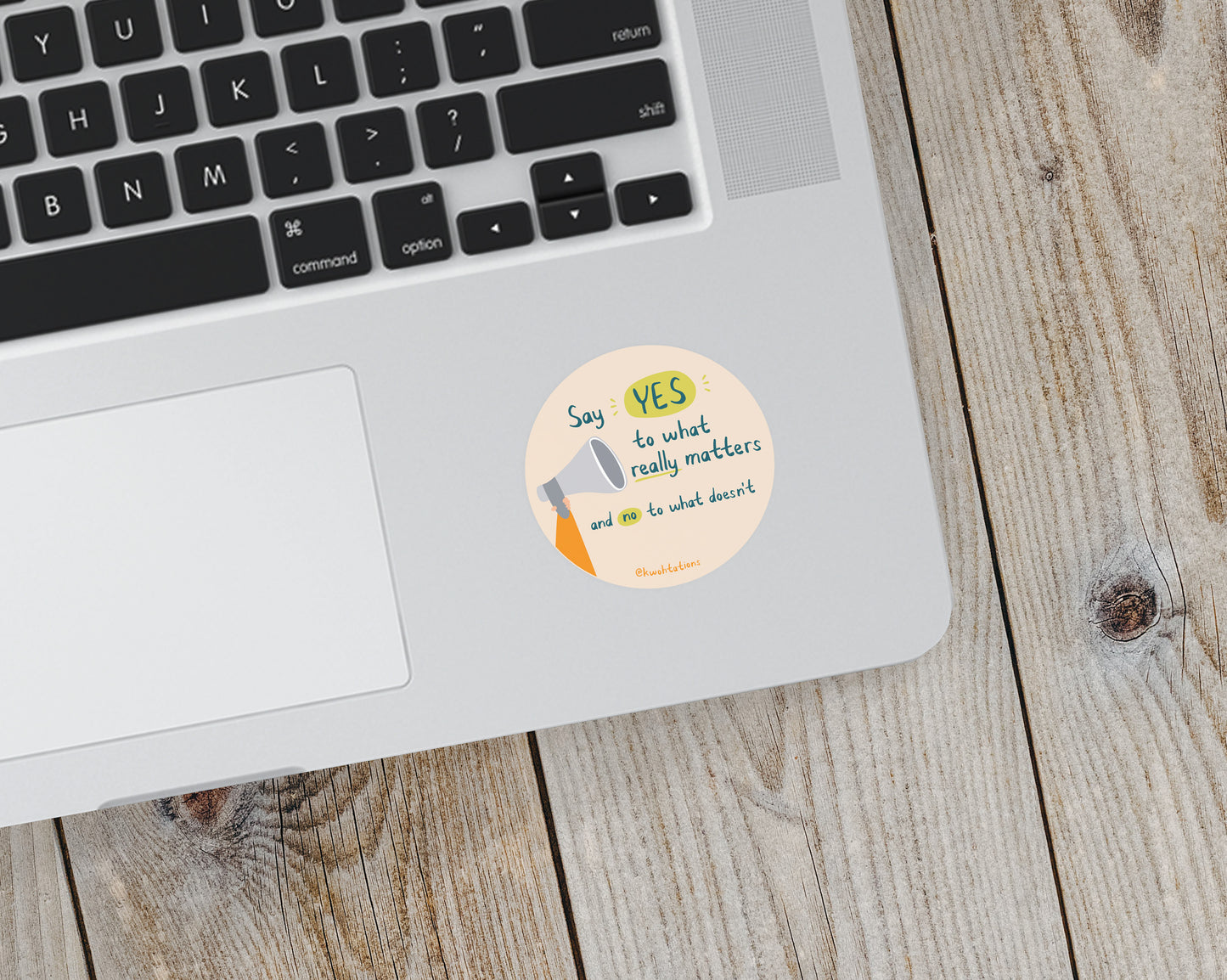 Say Yes to What Really Matters Vinyl Sticker - additional product photo 3