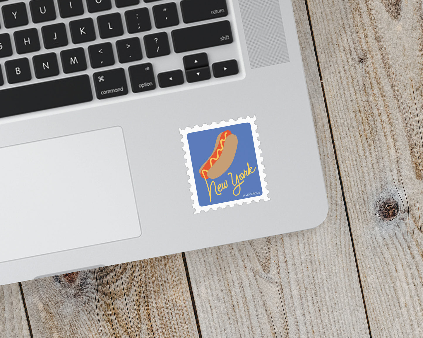 NYC Hot Dog Vinyl Sticker - additional product photo 3