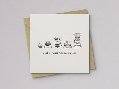 What a Privilege to Grow Older Birthday Card - additional product photo 1