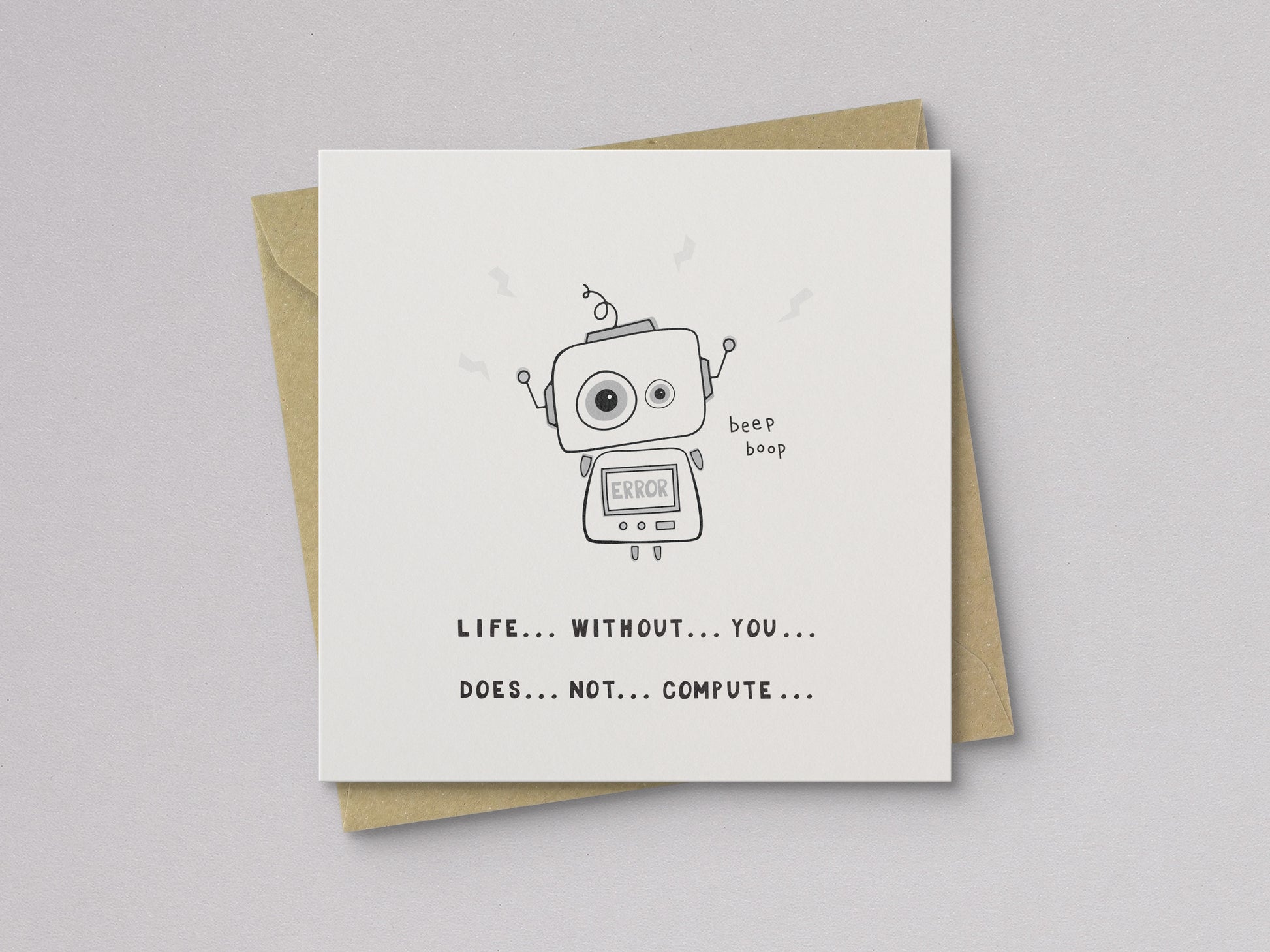 Life Without You Does Not Compute Love Card - additional product photo 1