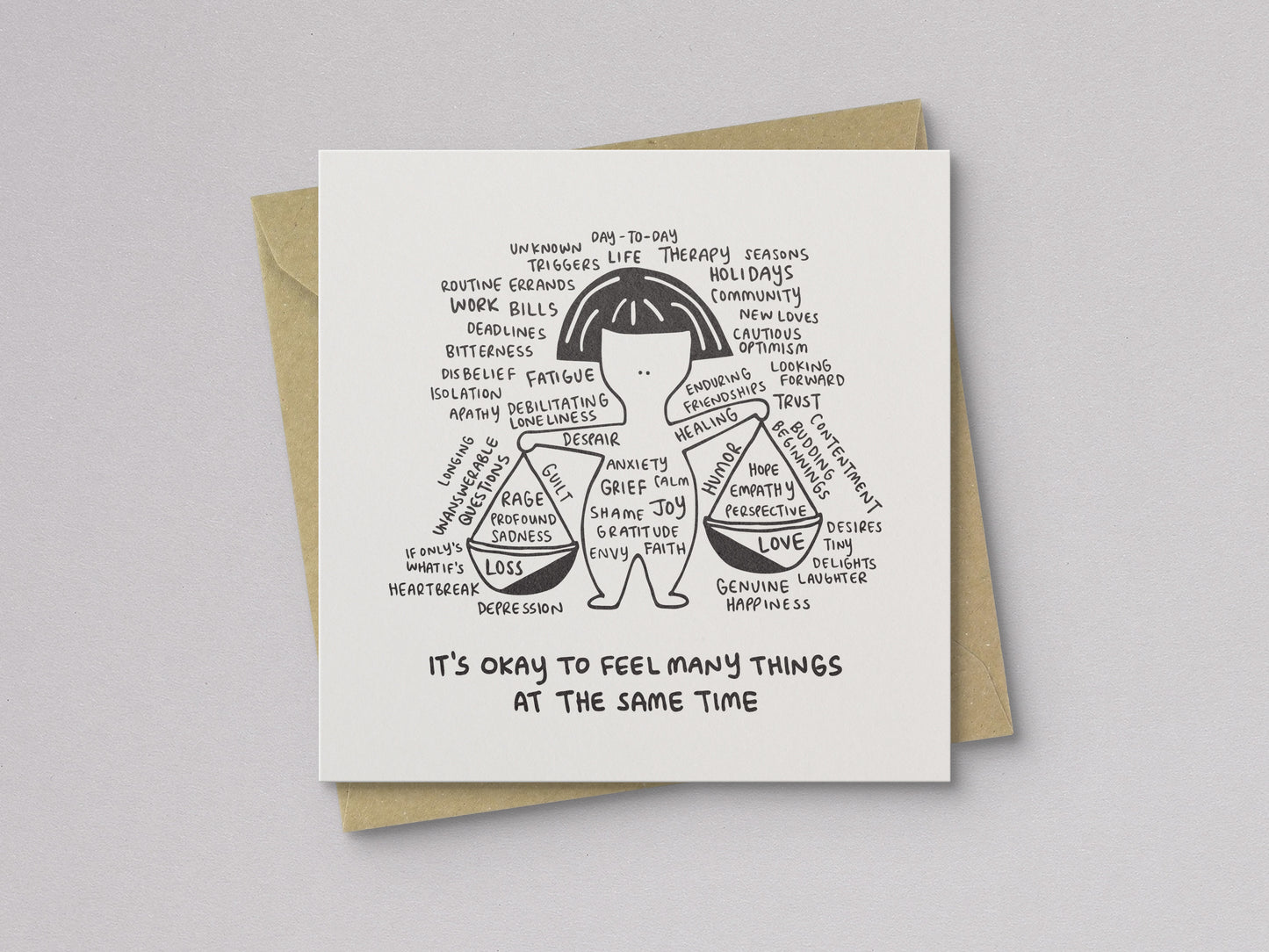 It's Okay to Feel Many Things at the Same Time Sympathy Card - additional product photo 1