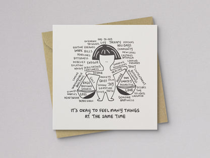 It's Okay to Feel Many Things at the Same Time Sympathy Card - additional product photo 1
