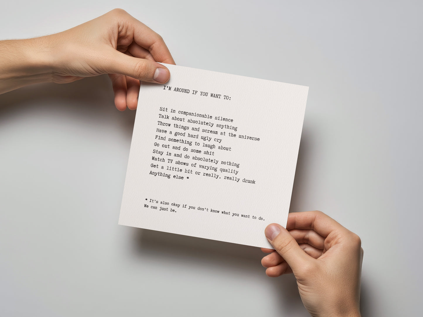 I'm Around Sympathy Card - additional product photo 2