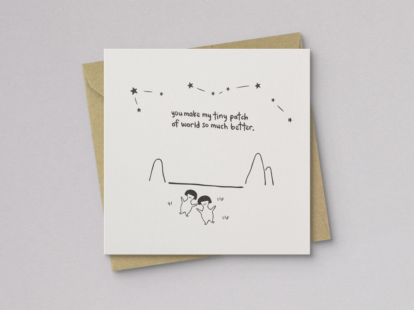 You Make My Tiny Patch of World So Much Better Love & Friendship Card - additional product photo 1