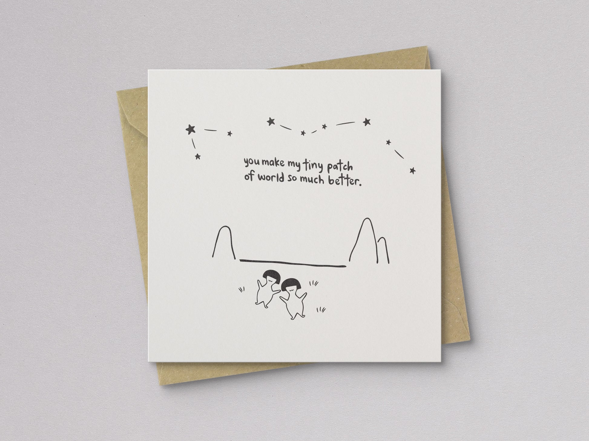 You Make My Tiny Patch of World So Much Better Love & Friendship Card - additional product photo 1