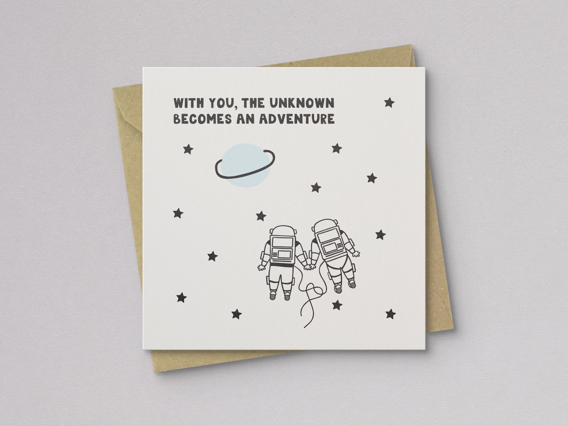 With You the Unknown Becomes an Adventure Love Card - additional product photo 1