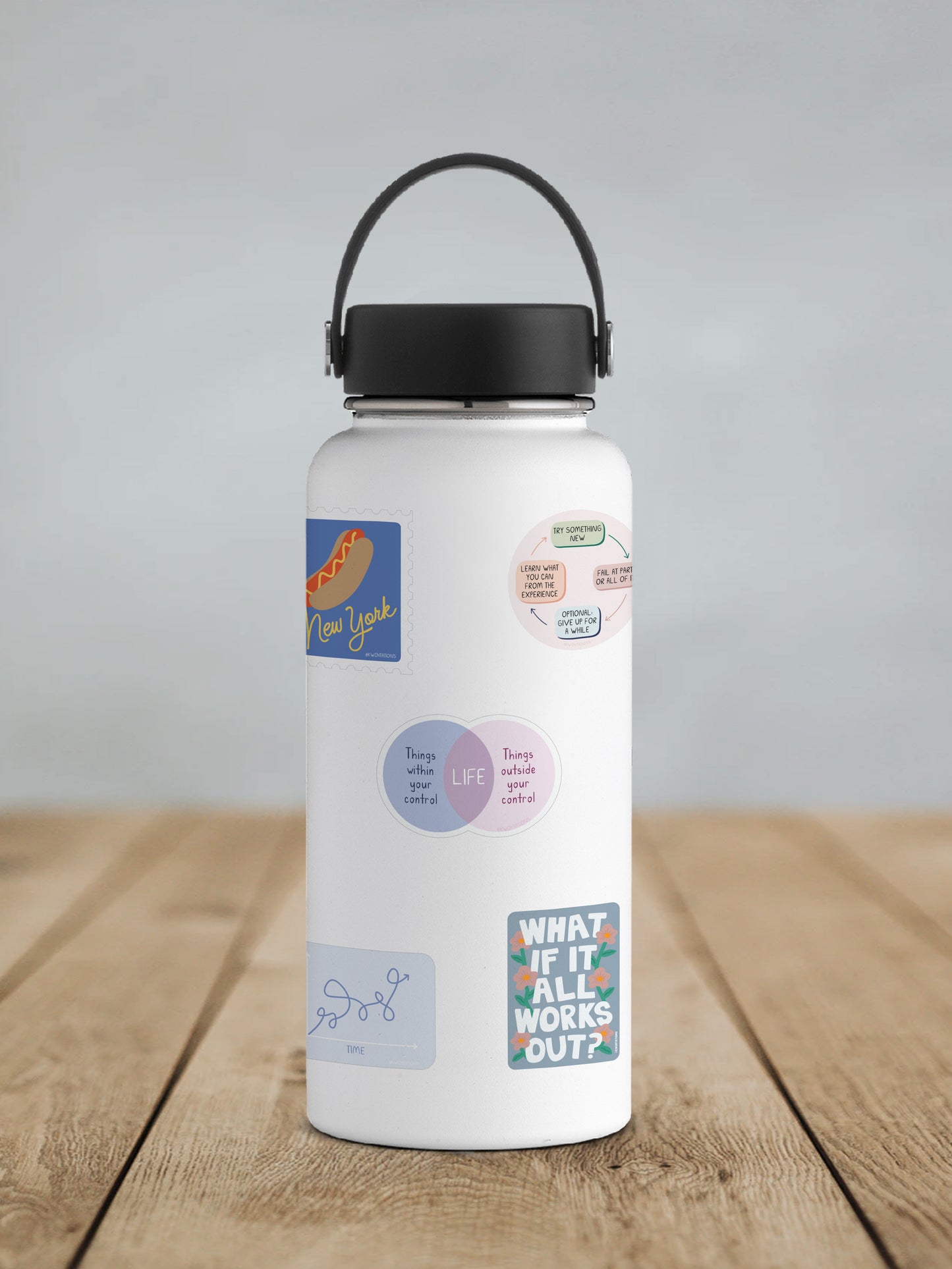 Life Venn Diagram Vinyl Sticker - additional product photo 2