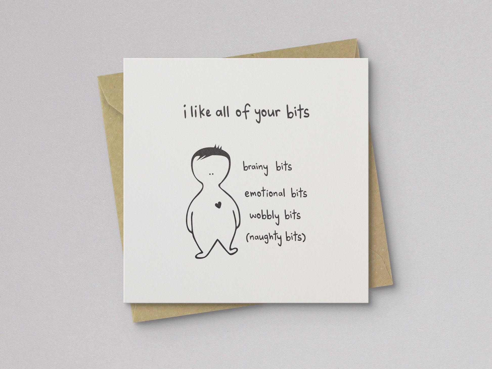 I Like All of Your Bits Love Card - additional product photo 1