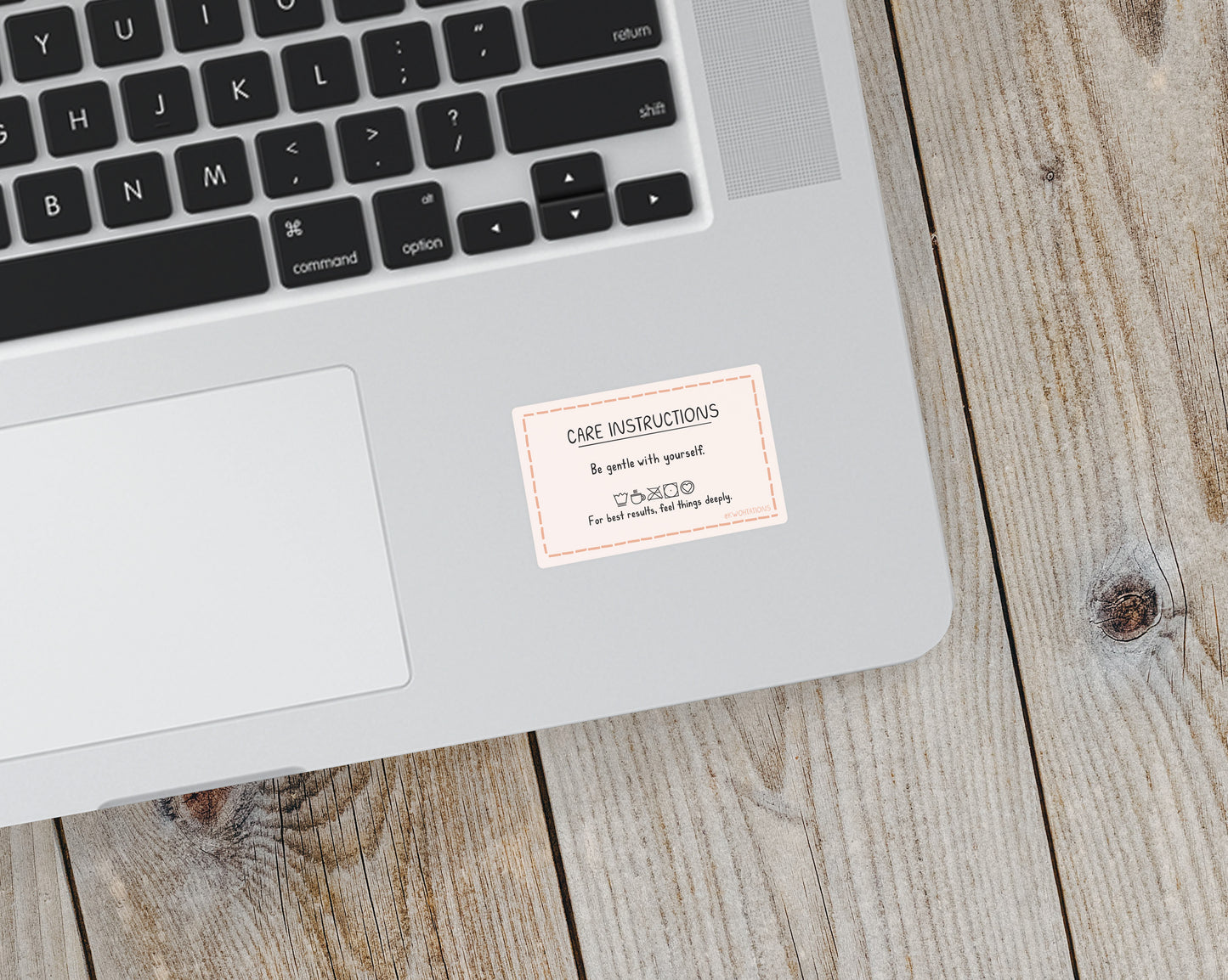 Care Instructions Matte Vinyl Sticker - additional product photo 1