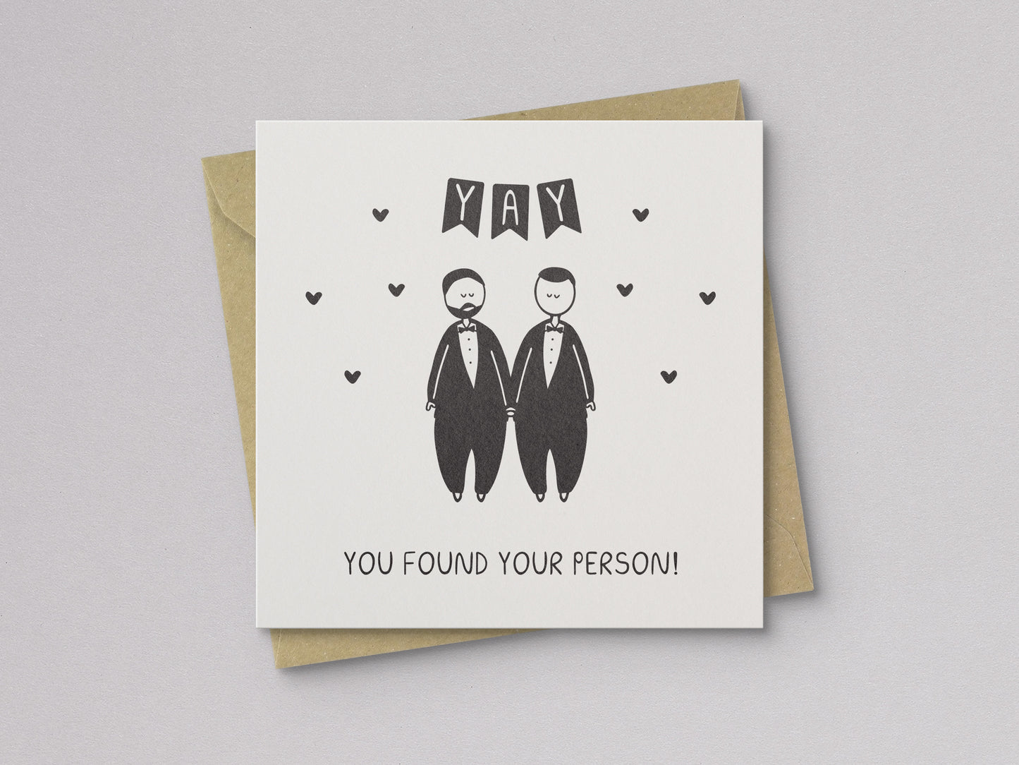 Yay You Found Your Person Groom/Groom Wedding Card - additional product photo 1