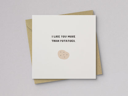 Like You More Than Potatoes Love & Friendship Card - additional product photo 1