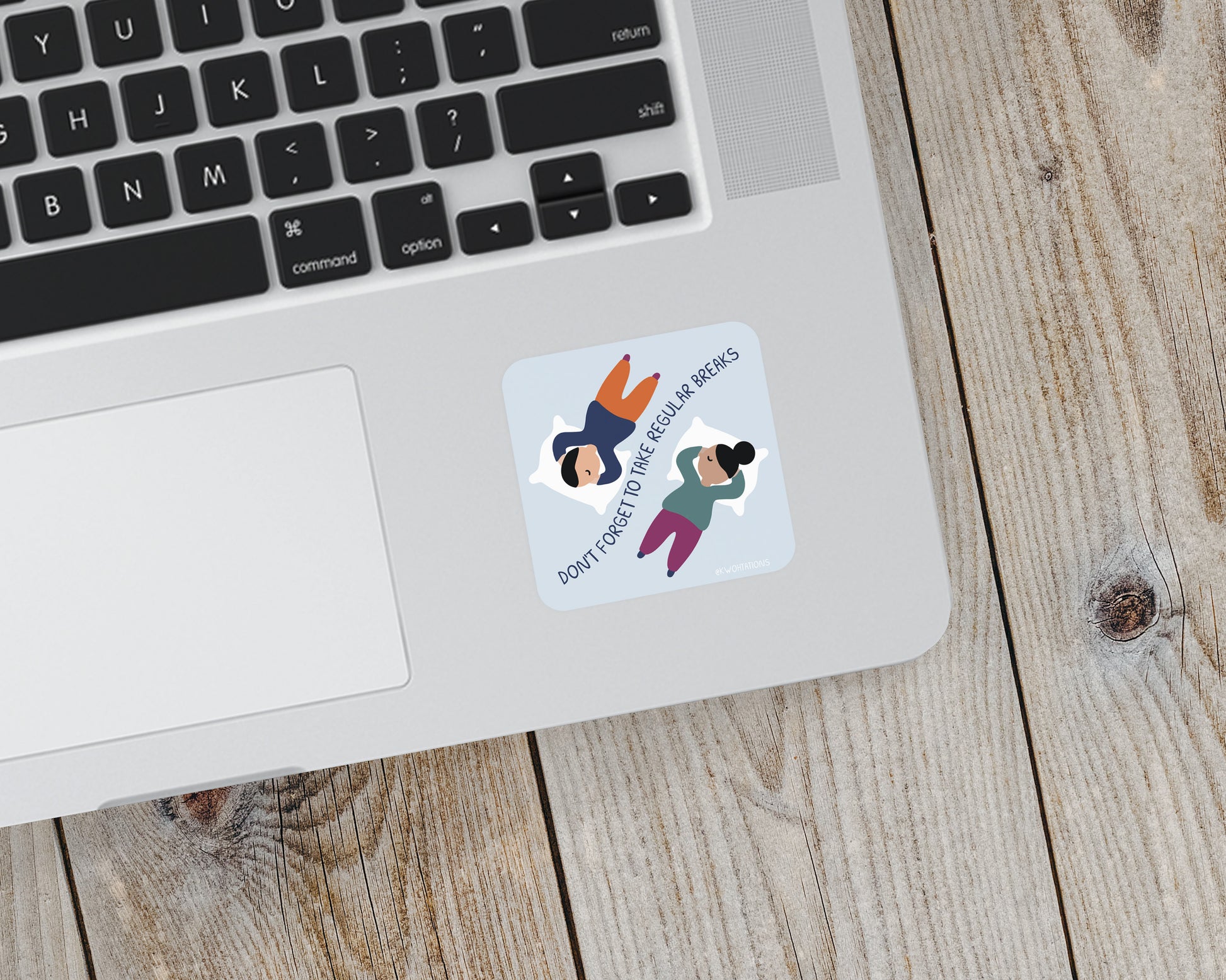 Don't Forget to Take Breaks Vinyl Sticker - additional product photo 3