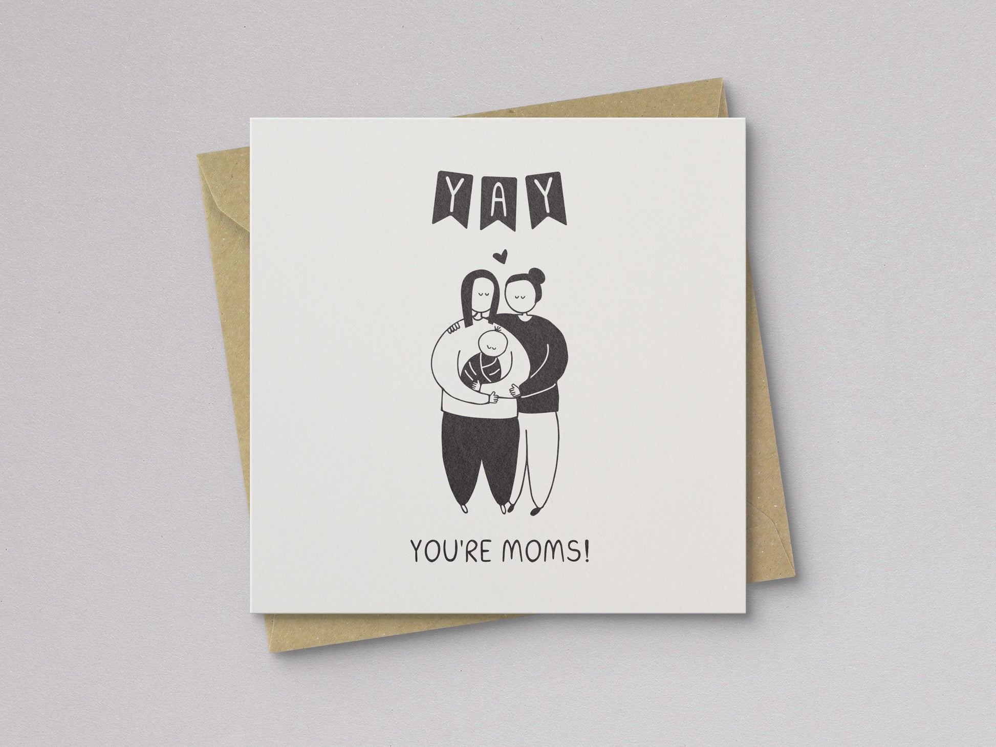 Yay You're Moms New Baby Card - additional product photo 1