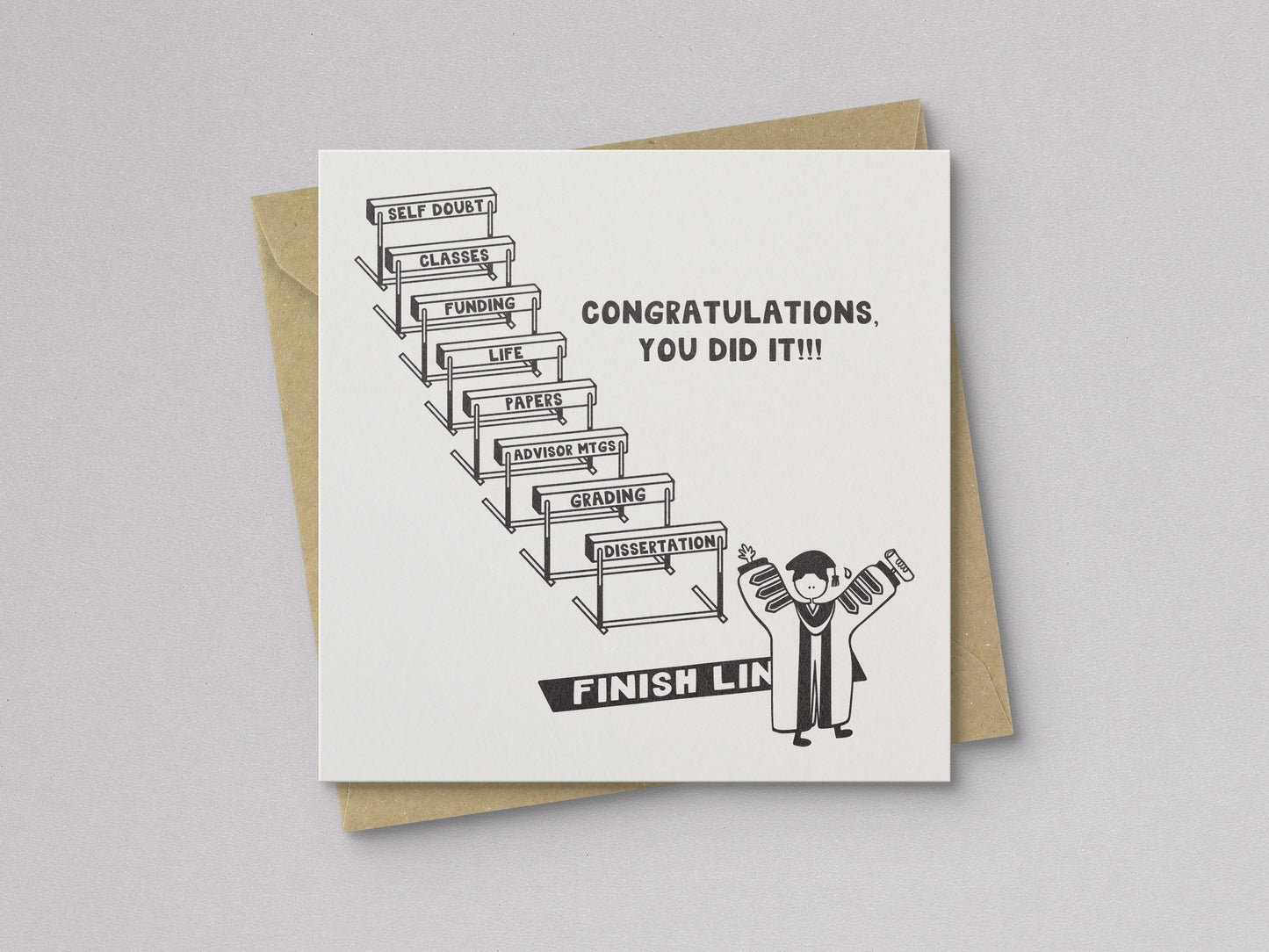 Congratulations You Did It Ph.D. Graduation Card - additional product photo 1