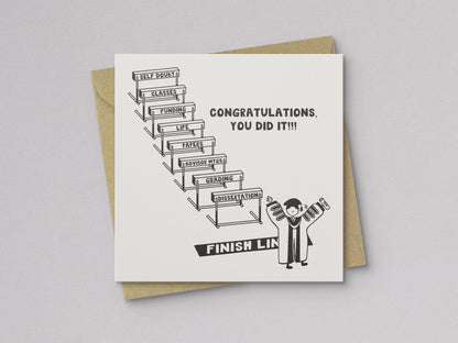 Congratulations You Did It Ph.D. Graduation Card - additional product photo 1
