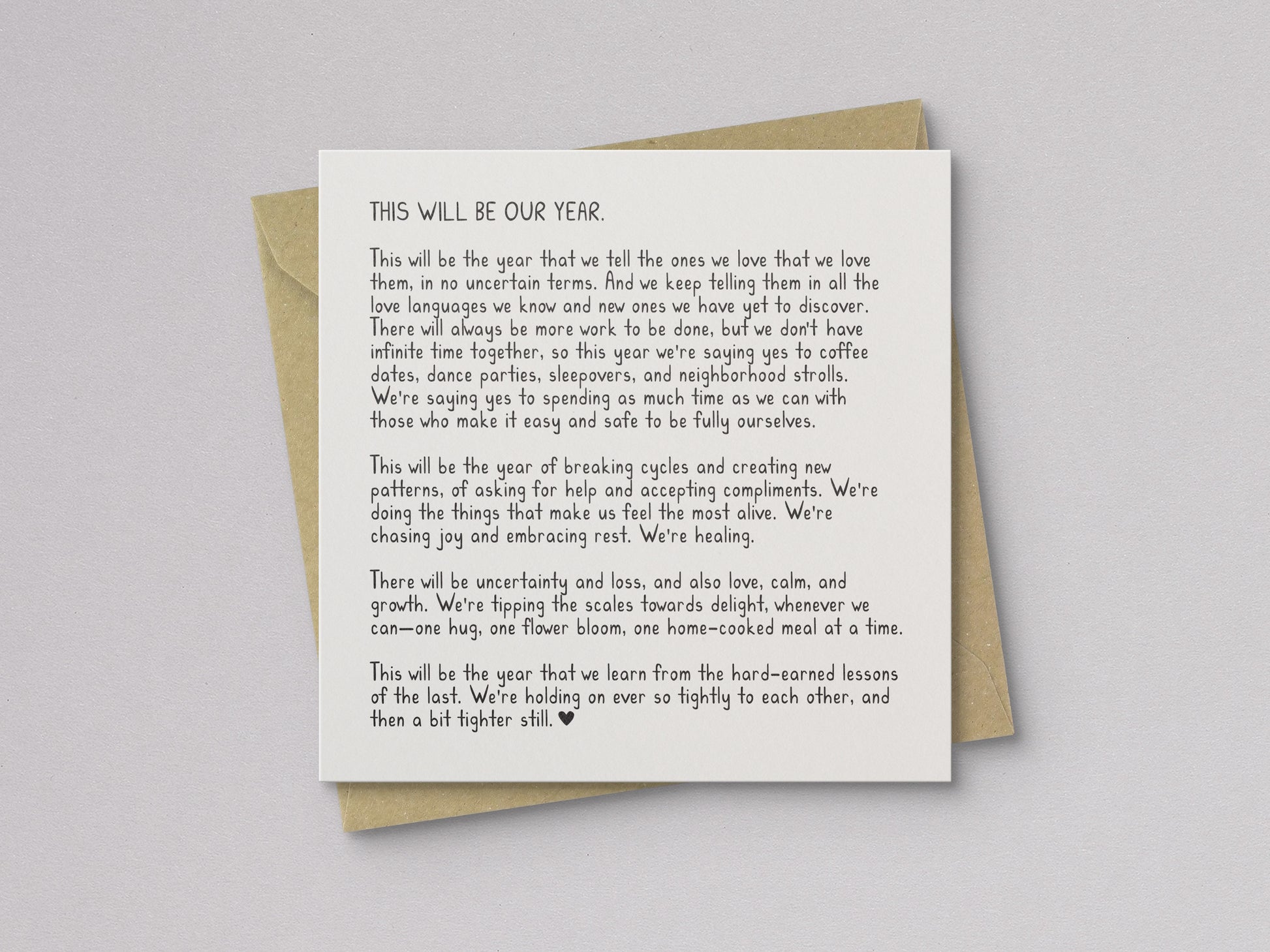 This Will Be Our Year New Years Card - additional product photo 1