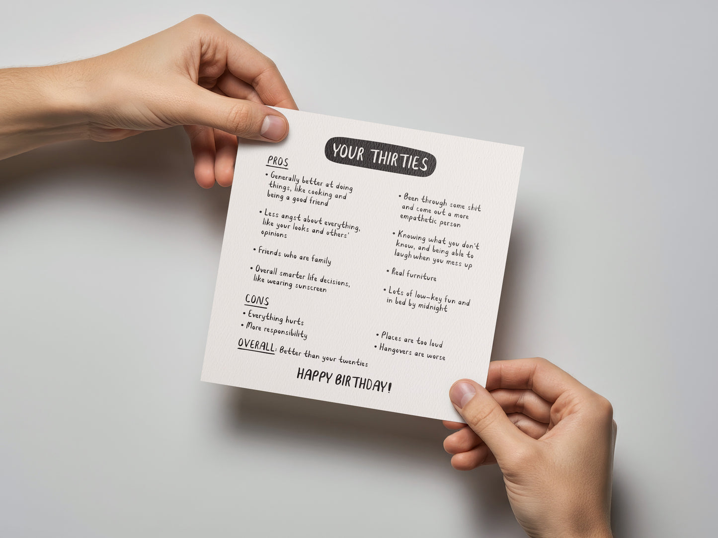 Your Thirties Are Better Than Your Twenties Birthday Card - additional product photo 2