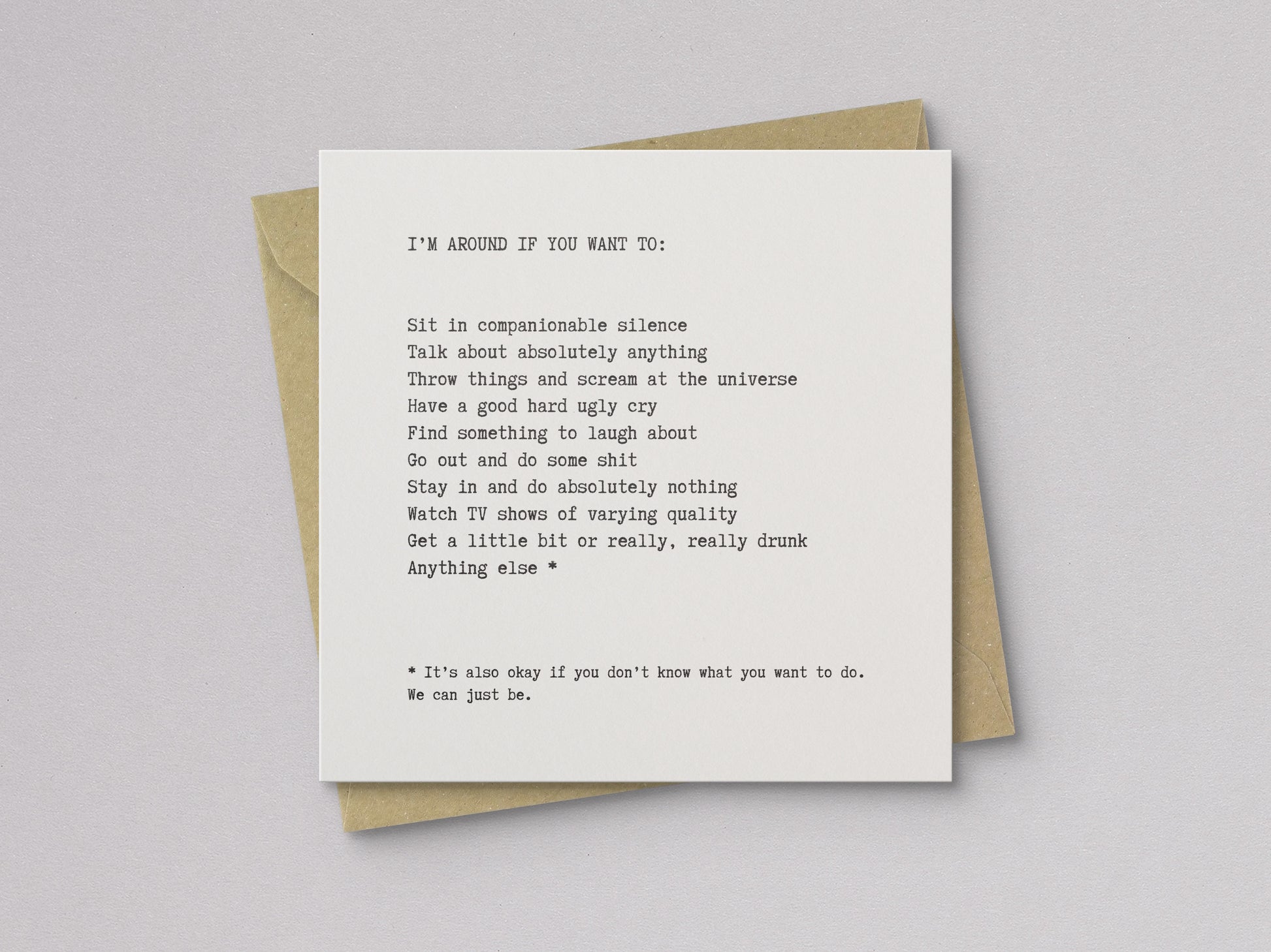 I'm Around Sympathy Card - additional product photo 1