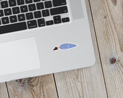 Lying Down Vinyl Sticker - additional product photo 3