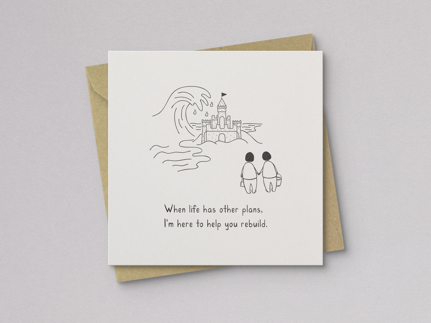 Rebuild Sandcastle Sympathy Card - additional product photo 1