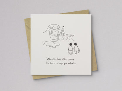 Rebuild Sandcastle Sympathy Card - additional product photo 1