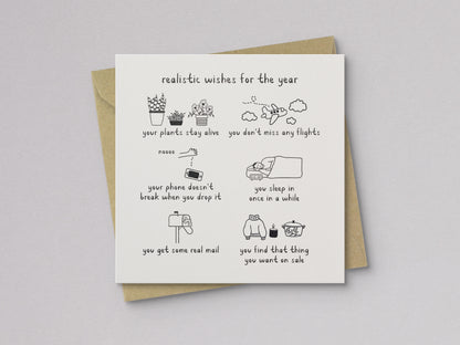 Realistic Wishes for the Year Card - additional product photo 1