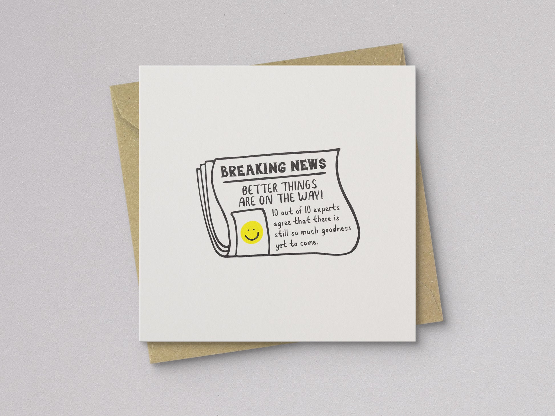 Better Things Ahead Newspaper Encouragement Card - additional product photo 1