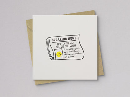 Better Things Ahead Newspaper Encouragement Card - additional product photo 1
