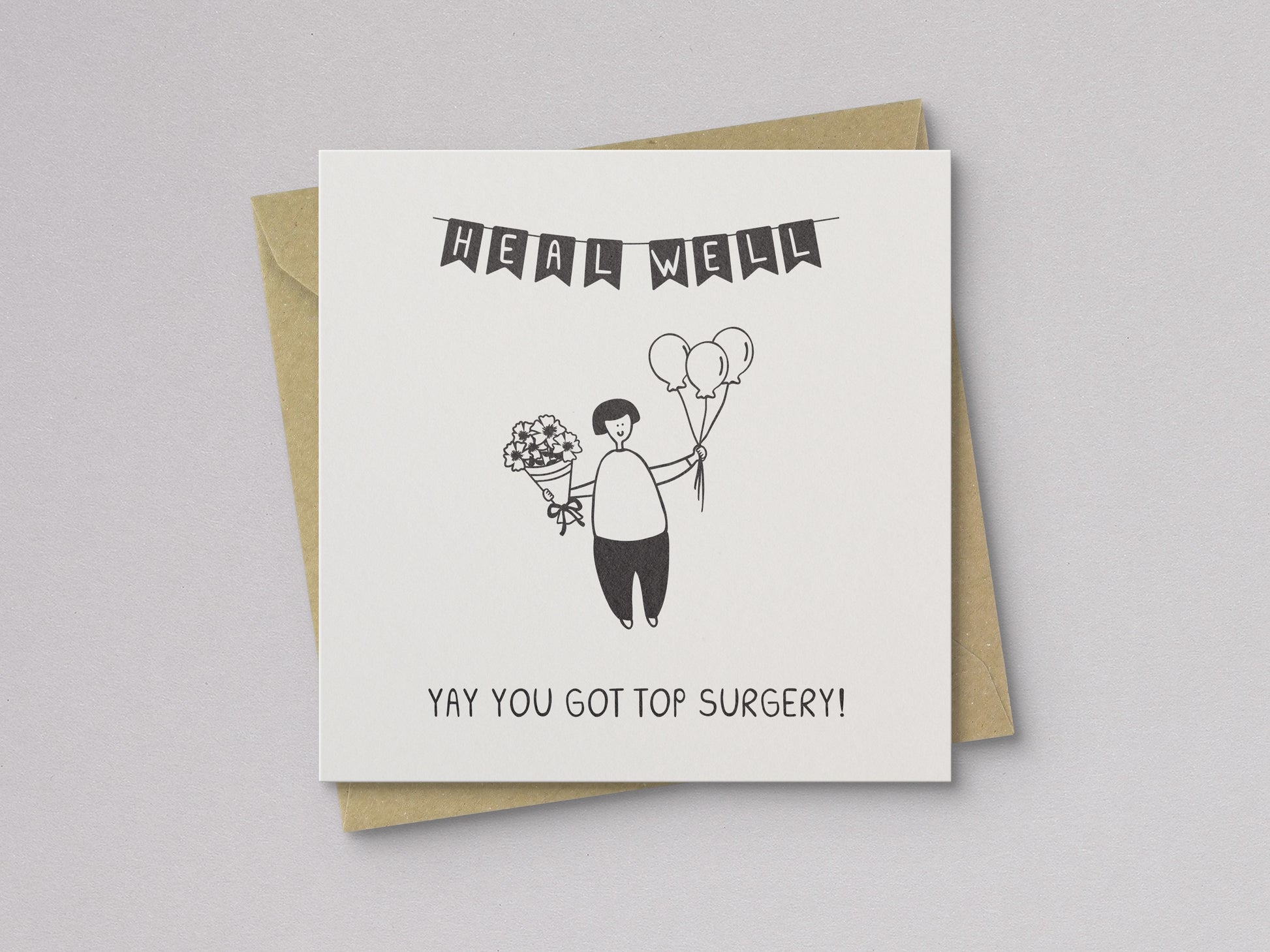 Yay You Got Top Surgery Gender Transition Card - additional product photo 1