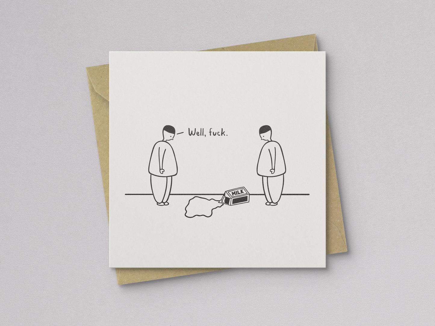 Well Fuck Spilled Milk Sympathy Card - additional product photo 1