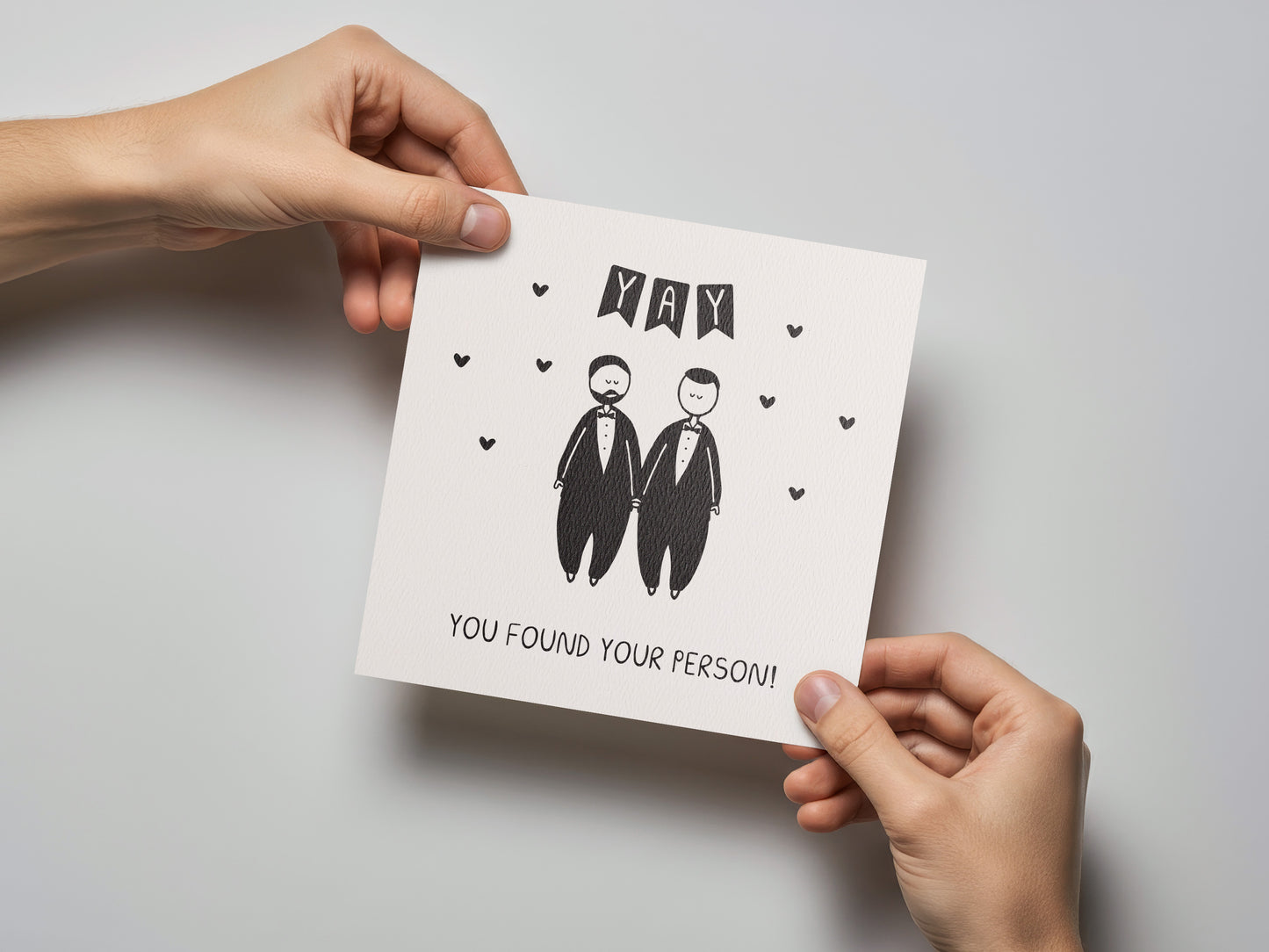 Yay You Found Your Person Groom/Groom Wedding Card - additional product photo 2